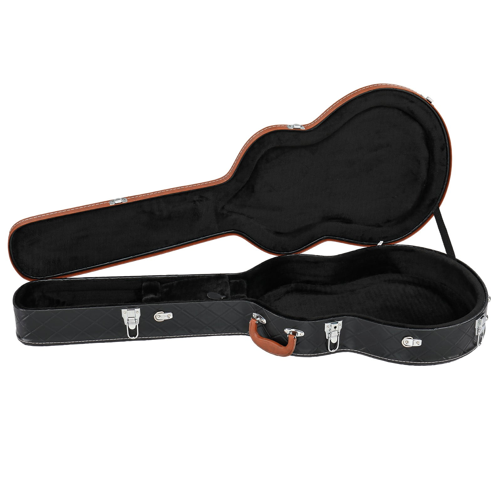 LINJH Wooden Guitar Case Fits 335 Style Semi-Hollow Electric Guitars,Lockable