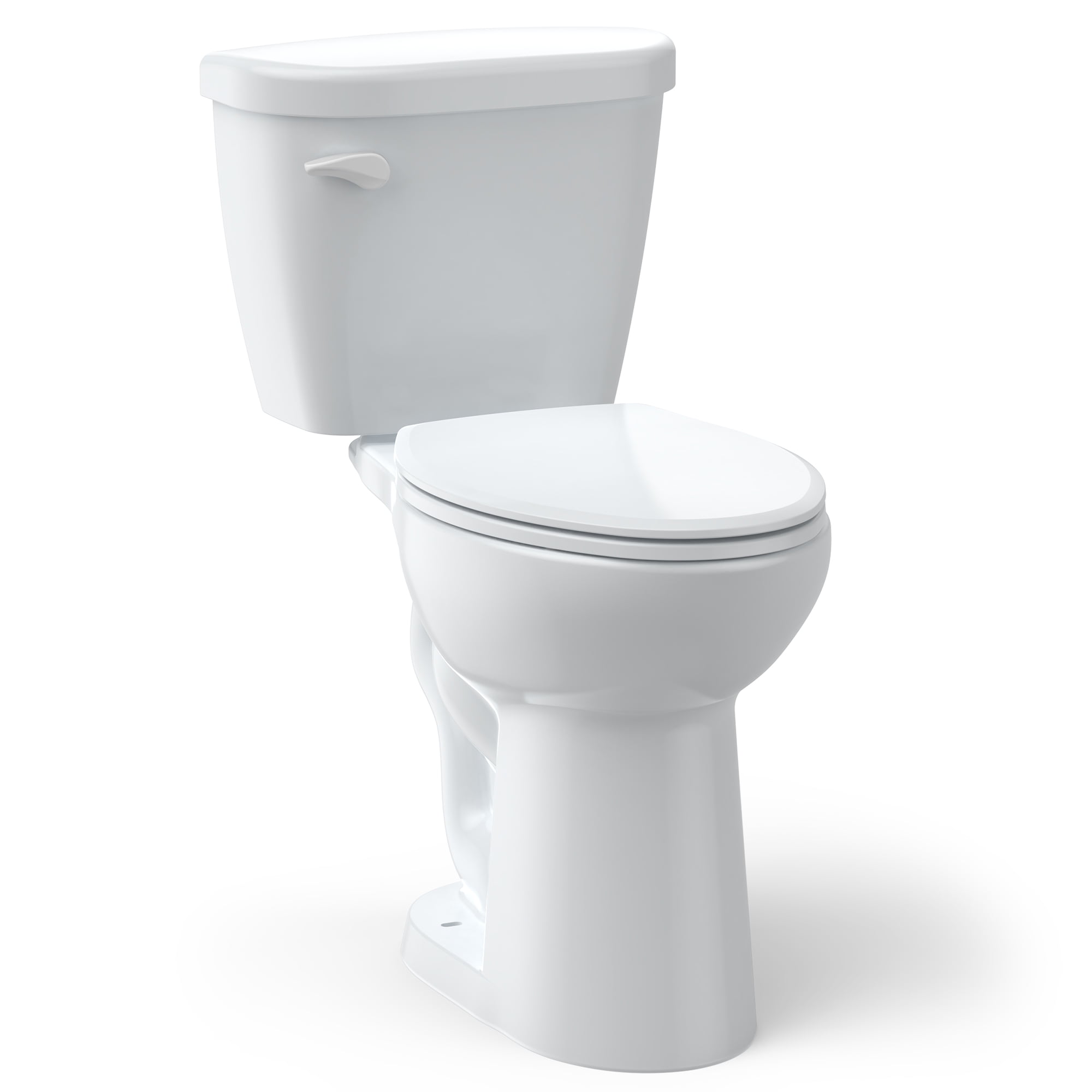 Miseno Two-Piece Toilet, White, Chair Height, 1.28 GPF, Water