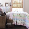 thumbnail image 1 of Cosy Line Home Fashions 100% algodón auténtico patchwork rosa floral cabaña Shabby Chic reversible juego de cama colcha colcha (Wild Rose King - 3 piezas), 1 of 5