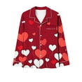 thumbnail image 6 of Iyufng Womens Pajama Sets Long Sleeve,Valentine's Day Pajama Sets for Women Plus Size,Sleepwear Sets,2 Piece Womens Plus Loungewear with Pockets V-Neck Valentines Love Heart Pjs S-XXXL, 6 of 7