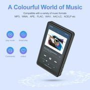 80GB Mp3 Player with Bluetooth, 4.0 in Full Touchscreen Mp4 Player, Voice Recorder, Portable HiFi Sound Mp3 Music Player with Earphones, Built-in HD Speaker, Black
