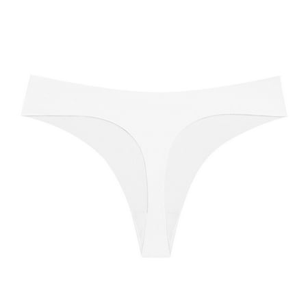 Hvyesh Women s Thongs T Back Low Waist See Through Panties Cotton Seamless Ice Silk Thongs for Women