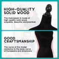 thumbnail image 3 of FDW Adjustable Sewing Dress Mannequin, 59-67 inch, Female Model, Wood Base (Black), 3 of 8