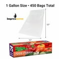 thumbnail image 2 of Impresserve 1-Gallon Clear Plastic Food Storage Bags with Twist Ties - 75 Count (6-Pack), 2 of 8