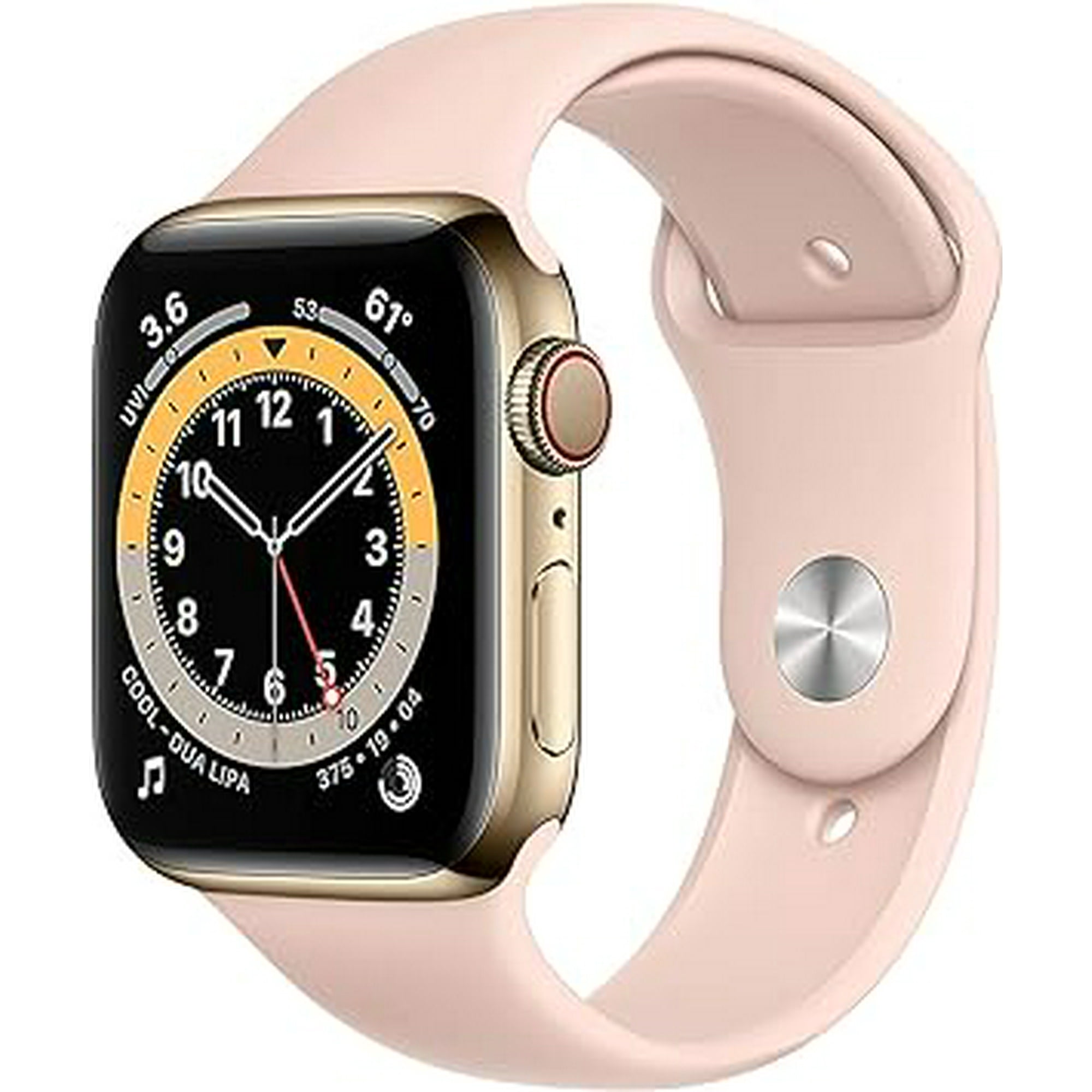 Restored Apple Watch Series 6 GPS Cellular 40mm Gold Stainless Steel Case Pink Sand Band Excellent Certified Refurbished Walmart