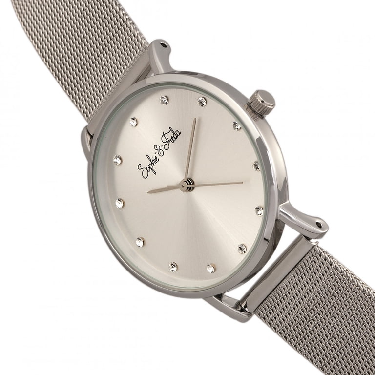 Sophie & Freda Savannah Mesh Bracelet Watch W/Swarovski  display picture 1