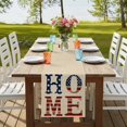 thumbnail image 4 of Table Runners 108 Inches Long Dress Scarves, Khaki Vintage Farmhouse Coffee/Dining/Kitchen Table Runner for Living Room, American Flag Retro Art Rustic 13x108 Inch, 4 of 9