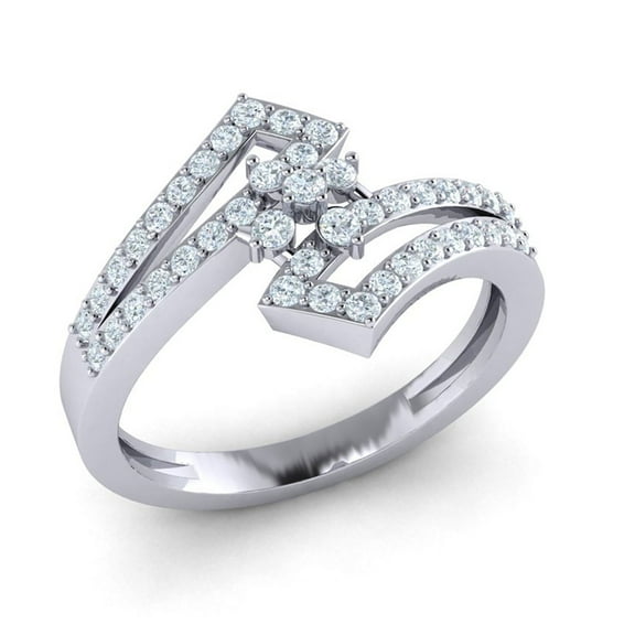 Real 2carat Round Cut Diamond Prong Engagement Anniversary Fancy Ring Solid Bridal Solid 18K Gold FG VS2