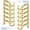 Bright Gold, variant on 2 Pcs Curtain Rod Brackets Adjustable Holder Wall for 1 Inch Diameter Curtain Rod General Bracket Hooks with Screws (Classic Black)