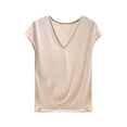thumbnail image 2 of Tawop Womens Shirts Womens Tee Shirts Solid V Neck Sleeveless Tank Thin Pink L, 2 of 5