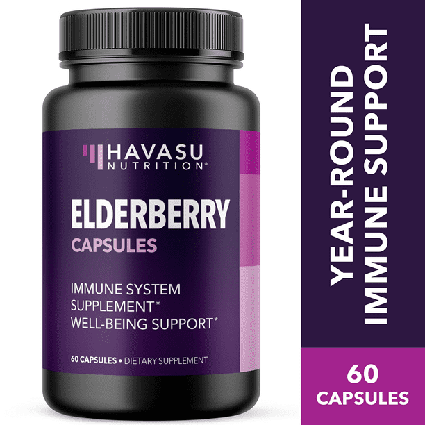 Havasu Elderberry Capsules With Zinc & Vitamin C Black Elderberry Antioxidants & Immune