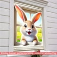 thumbnail image 2 of 1 PC, 2D Flat Banners window banner, brown-haired cute rabbit window pear-out pattern, 31.5 x 47.2 inches (80x120cm), fashionable 2D pattern, Easter spring holiday window banner, home kitchen window, 2 of 6