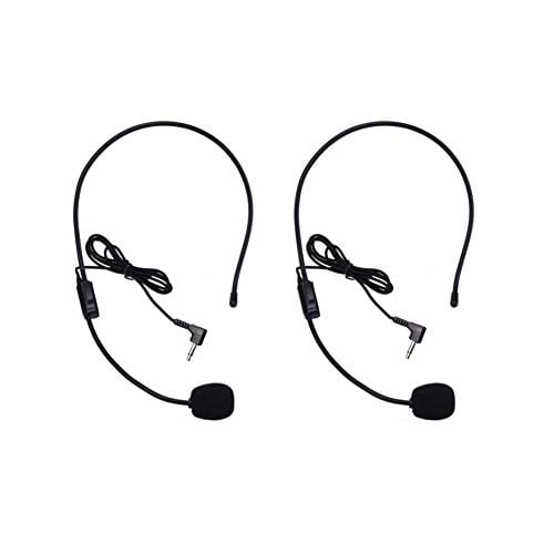 for Belt Pack Mic Systems Model: YYPJ-02 Standard 3.5mm Connector Jack Flexible Wired Boom 2 X Headset Microphone Gadget & Electronics Store HUACAM YYPJ-02 Condenser Headset Microphone