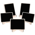thumbnail image 3 of Letreros rectangulares con caballete para bodas, cumpleaños y eventos: tableros de mensajes de madera portátiles, juego de 20 minipizarras, 3 of 5