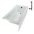thumbnail image 5 of Streamline NAL-5340-ORB 60 in. x 30 in. Acrylic Right-Hand Drain Alcove Bathtub in Glossy White With External Drain in Matte Oil Rubbed Bronze, 5 of 10