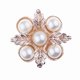 thumbnail image 2 of 10 botones de perlas de cristal con plano para coser adornos de boda dorados de 24 mm., 2 of 6