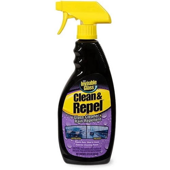 Invisible Glass 92184 Premium Glass Cleaner with Rain Repellent for Exterior Automotive Glass and Windshields to Shield Against Rain, Snow, and Sleet, 22 Fl Oz, Pack of 1
