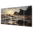 thumbnail image 2 of Designart "Rocky Beach in a Photo II" Nautical & Beach Metal Wall Art Set, 2 of 5