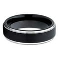thumbnail image 3 of Silly Kings Jewelry Black Tungsten 6mm - Wedding Band - Black Tungsten Ring - Black Ring (8), 3 of 4