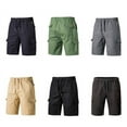 thumbnail image 4 of Mens Casual Cotton Shorts - Men's Shorts Casual Drawstring Summer Beach Home Gym Sports Shorts With Pocket,M-3XL, 4 of 10