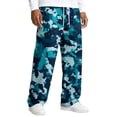 thumbnail image 2 of Dwelliawo Men's Camo Sweatpants Relaxed Fit Loose Drawstring Elastic Waist Running Lounge Trousers Athletic Pants with Pockets Sky Blue 2XL, 2 of 8