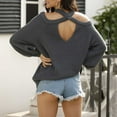 thumbnail image 3 of Lovskoo Sweaters for Women Trendy Color Long Sleeve Pullove Shirt Sweater Tops Gray, 3 of 6