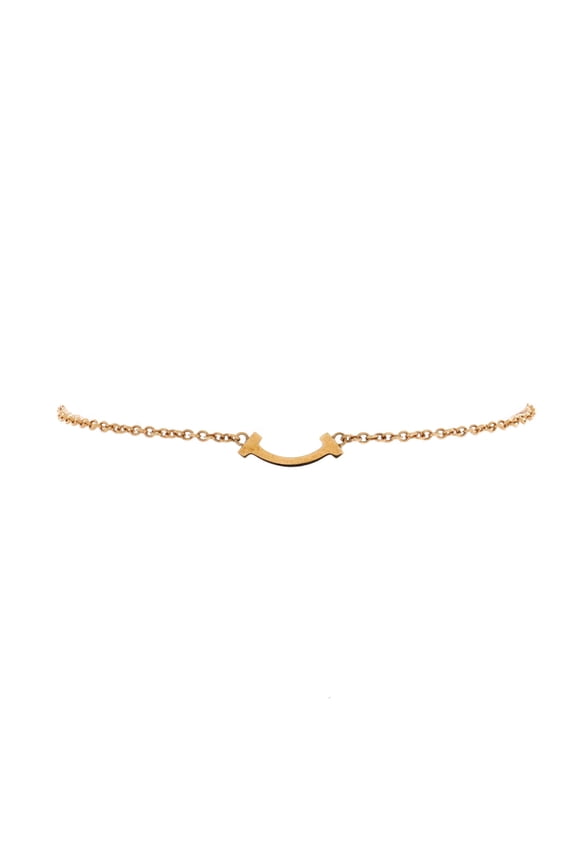 Pre-Owned T Smile Chain Bracelet 18K Yellow Gold Mini By Rebag
