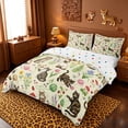 thumbnail image 2 of meiyoeat spring Garden Kitten Bedding,Floral Cat Print Duvet Cover Full,Reversible,3 Pieces,1 Duvet Cover and 2 Pillowcases, 2 of 6