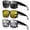 Black/Yellow/White, variant on 3pcs Fit Over glasses for Men & Women | Lightweight PC Square Frame | Multi-Color Lenses | Includes Cleaning Cloth | Stylish Vintage Design, Eyewear | Stylish Fit Overs/