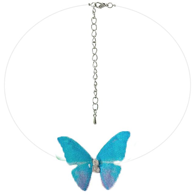 Collier Femme Invisible Ligne de Poisson Collier Ras du Cou Pendentif Collier