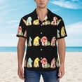 thumbnail image 2 of Gaeub Hello Summer Gnome Print Men's Hawaiian Shirt,Button Down Short Sleeves Shirts,Tropical Beach Casual Button Down Shirts,X-Large, 2 of 7