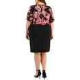 thumbnail image 2 of Connected Apparel Womens Plus Floral Print Chiffon Wear To Work Dress, 2 of 2