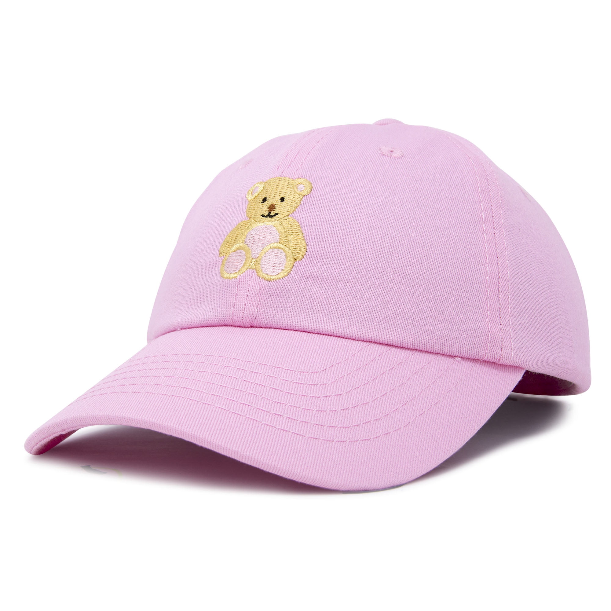 DALIX DALIX Youth Cute Teddy Bear Hat Cotton Baseball Cap in Pink