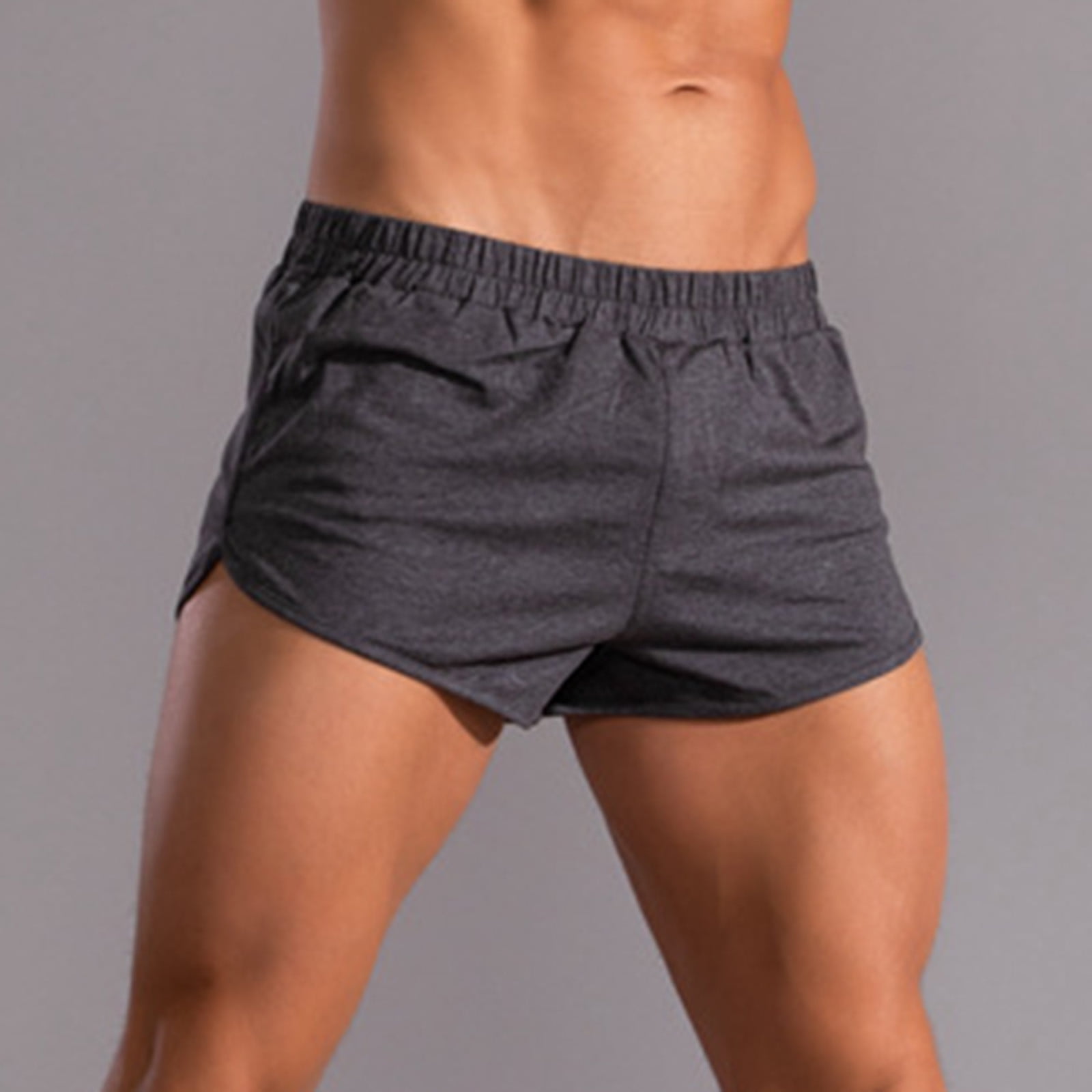 Summer Savings! Zpanxa Gym Shorts for Men Solid Cotton Three