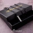 thumbnail image 5 of 555Jewelry Stainless Steel Heart Necklaces for Women, Long Heart Necklace for Women, Love Necklaces for Women, Heart Necklace for Wife, Curb Link Chain Stationed Hearts Necklace, 34 Inch, Black, 5 of 11