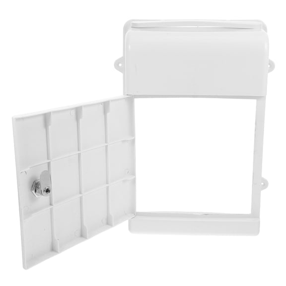 Toyvian White Wall-Mounted Mailbox with Lock, Weather-Resistant Secure Storage for Letters, Documents, and Small Packages