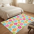 thumbnail image 4 of Area Rugs 3'x5', Colorful Flowers Carpet Runner Indoor Outdoor Rugs Home Decor Aesthetic, Farmhouse Botanical Floral Leaves Non Slip Mats Washable Accent Rug for Living Room Bedroom, 4 of 8