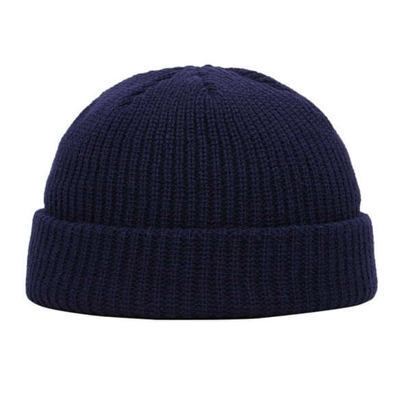 HCURIBAD Clearance! Beanies for Women, Merino Wool Beanie for Men & Women, Warm Knitted Winter Hat, Hip Hop Knitted Wool Hat Pullover, 1PC Hat Navy One Size