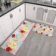 thumbnail image 2 of Pioneer Flower Floral Print Pattern Kitchen Rugs Sets Of 2, Anti Fatigue Non Slip Washable Floor Mats for Kitchen Sink Laundry, 17X30 Inch + 17X47 Inch, 2 of 6