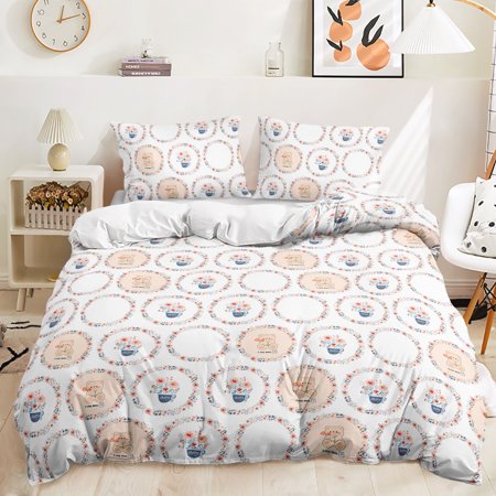 Hosima 3 Piece 3D Digital Printed Duvet Cover Full Size Bedroom Decorative Bedding Set,DEX50-Full