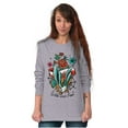 thumbnail image 4 of Wild and Free Bald Eagle Rose Tattoo Plus Size Long Sleeve Graphic Tee Shirt Brisco Brands 2X, 4 of 5