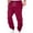 Red, variant on Funicet Mens Full Length Pants Mens Fashion Joggers Sports Pants - Cotton Pants Sweatpants Trousers Mens Long Pants Brown 2XL