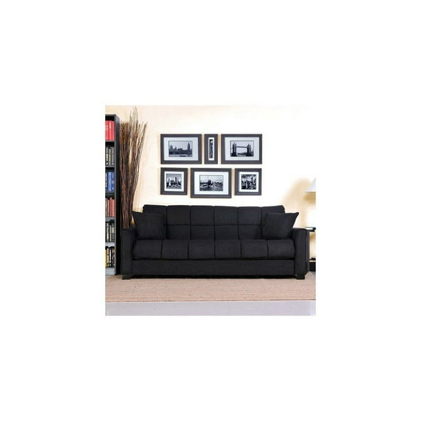 Baja Convert A Couch And Sofa Bed Black Stylish And Comfortable Sofa Sleeper Converts To A Full Bed With Touch Of A Hand Walmart Com Walmart Com