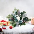 thumbnail image 2 of Christmas Candle Ring Wreath, Artificial Holly Leaves Wreaths with Berries Pinecone, Fake Greenery Garlands for Wedding Backdrop, Arch Wall Decor, 2 of 6