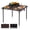Brown, variant on 34" Folding Table, Portable Square Camping Card Table with Collapsible Legs & Carrying Handle, Plastic Tables for Outdoor Cooking,Camping,Picnic, Office, Party,Black