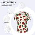 thumbnail image 5 of Rocae Rose Flowers for Breathable Men's Baseball T-Shirt Fashionable Casual Baseball Jersey, Moisture-wicking Sportswear 3X-Large, 5 of 9