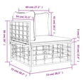 thumbnail image 4 of vidaXL Garden Corner Sofa with Dark Grey Cushions Poly Rattan, 4 of 5