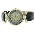 thumbnail image 2 of GlassOfVenice Murano Glass Millefiori Watch with Leather Band - Black, 2 of 5