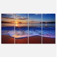 thumbnail image 2 of Blue Waves on Sandy Beach - Seashore Canvas Art Print, 2 of 3