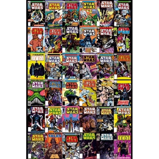 Star Wars Comic Book Covers Laminated Poster 24 X 36 Walmart Com Walmart Com
